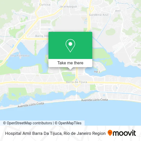 Hospital Amil Barra  Da Tijuca map