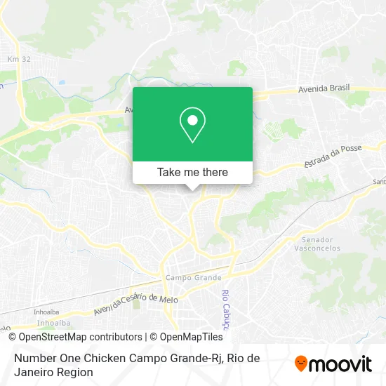 Number One Chicken Campo Grande-Rj map