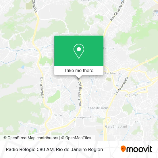 Radio Relogio 580 AM map