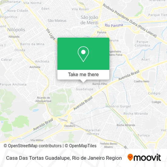 Casa Das Tortas Guadalupe map
