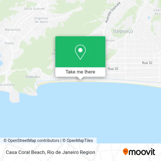 Casa Coral Beach map
