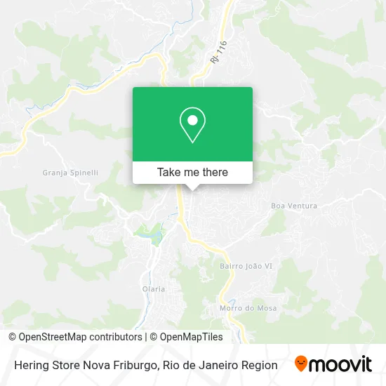 Hering Store Nova Friburgo map