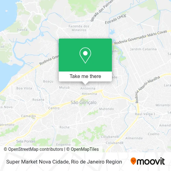 Super Market Nova Cidade map