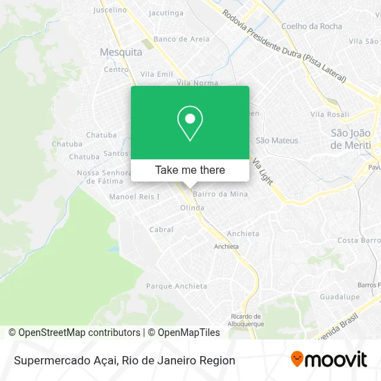 Supermercado Açai map