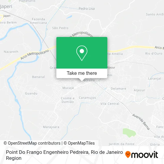 Point Do Frango Engenheiro Pedreira map