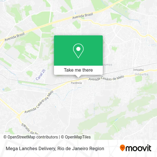 Mega Lanches Delivery map