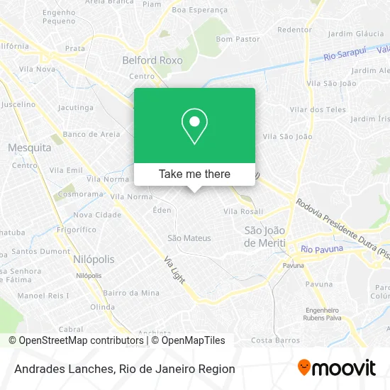 Andrades Lanches map