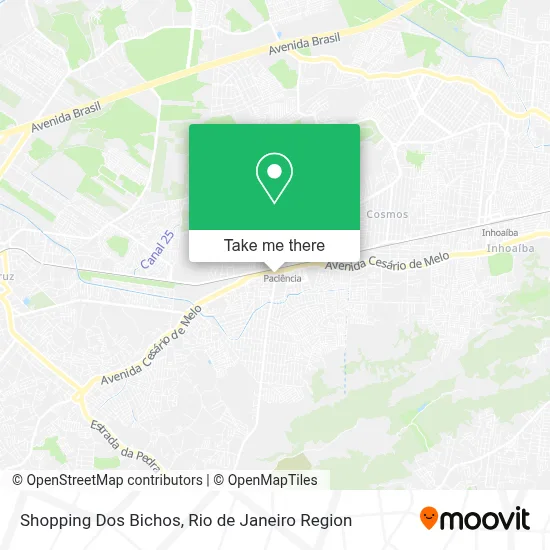 Shopping Dos Bichos map