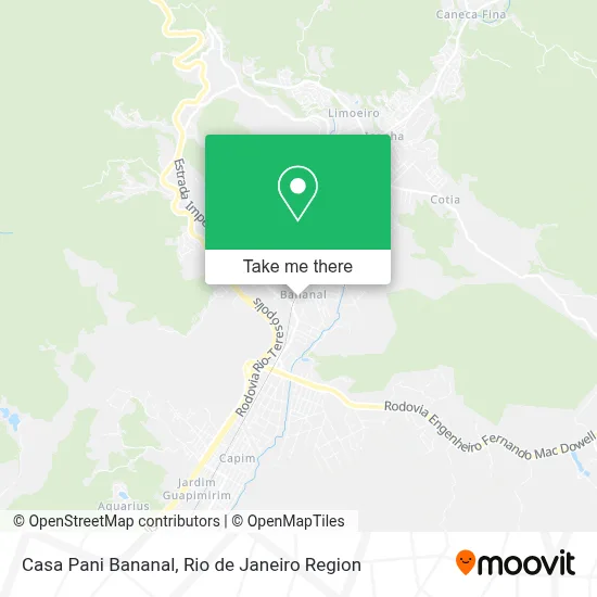 Casa Pani Bananal map