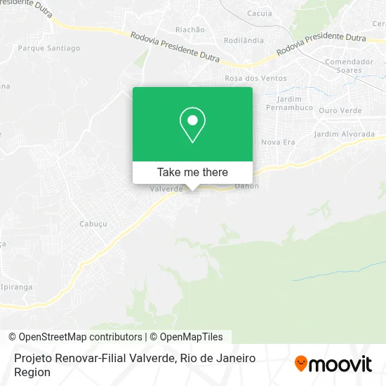 Projeto Renovar-Filial Valverde map