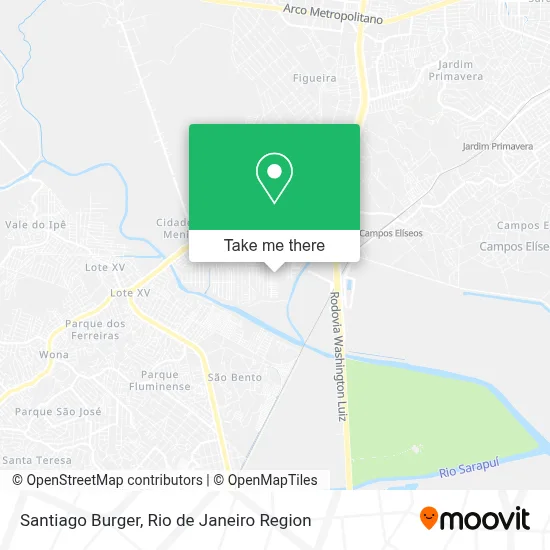Santiago Burger map