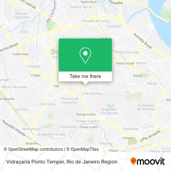 Vidraçaria Ponto Temper map