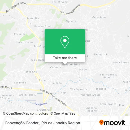 Convenção Coaderj map