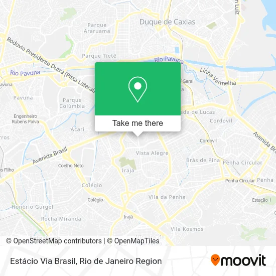 Estácio Via Brasil map