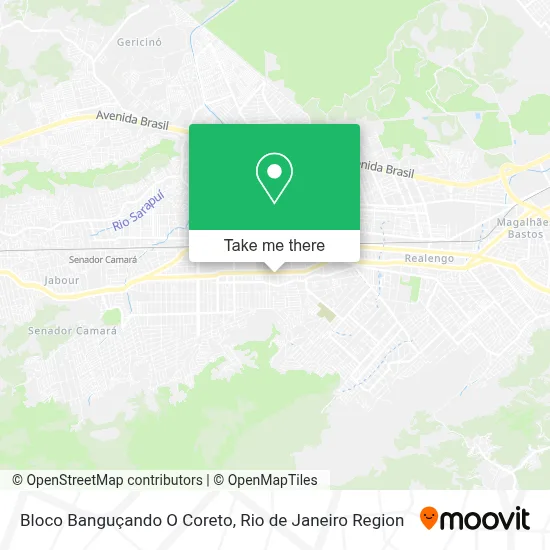 Bloco Banguçando O Coreto map