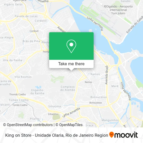 King on Store - Unidade Olaria map