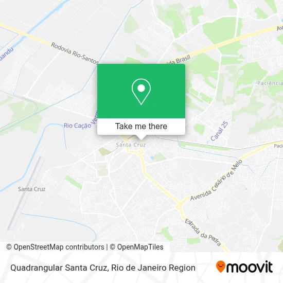Quadrangular Santa Cruz map