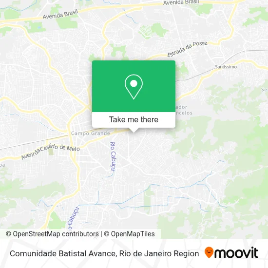 Comunidade Batistal Avance map
