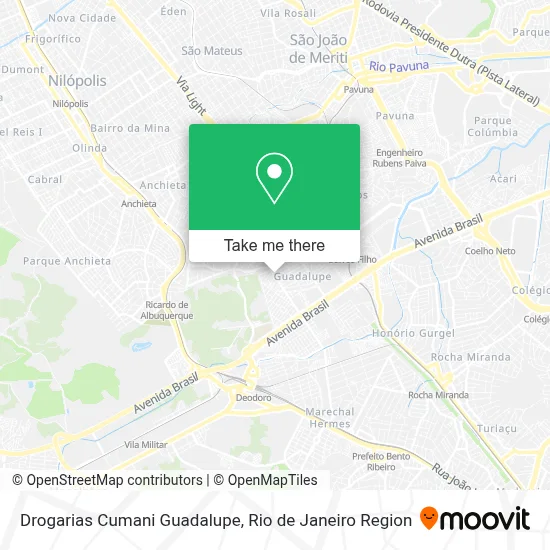 Drogarias Cumani Guadalupe map