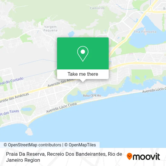 Praia Da Reserva, Recreio Dos Bandeirantes map