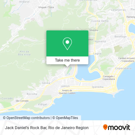 Jack Daniel's Rock Bar map