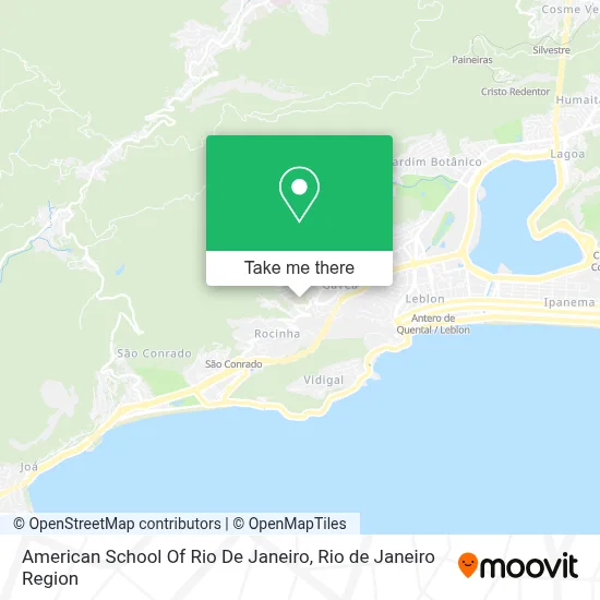 American School Of Rio De Janeiro map