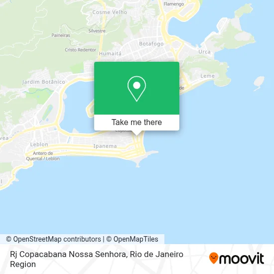 Rj Copacabana Nossa Senhora map