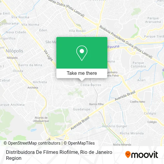 Distribuidora De Filmes Riofilme map