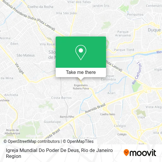 Igreja Mundial Do Poder De Deus map