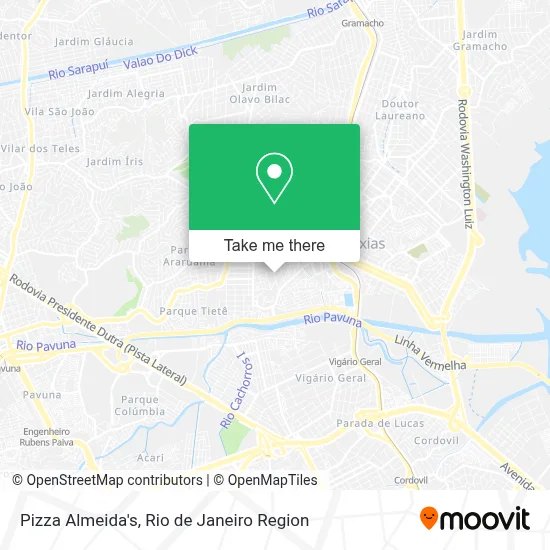 Pizza  Almeida's map