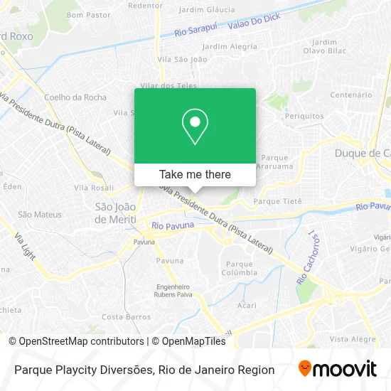 Parque Playcity Diversões map