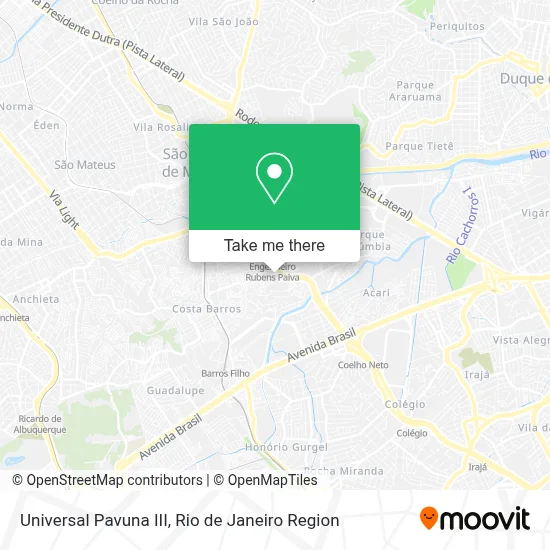 Universal Pavuna III map