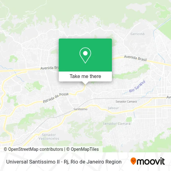 Universal Santíssimo II - Rj map