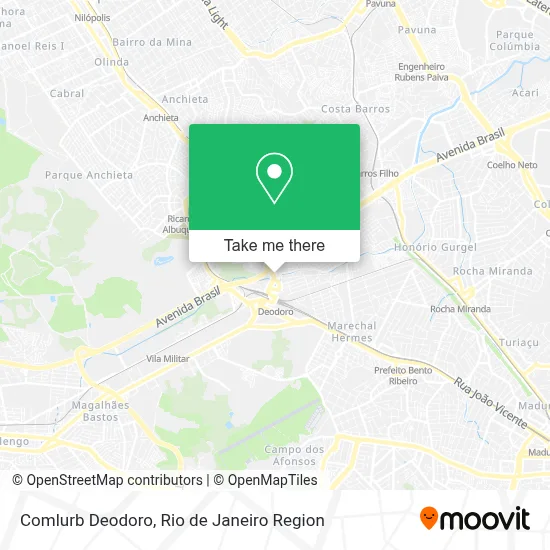 Comlurb Deodoro map