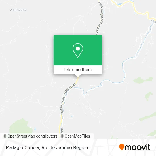 Pedágio Concer map