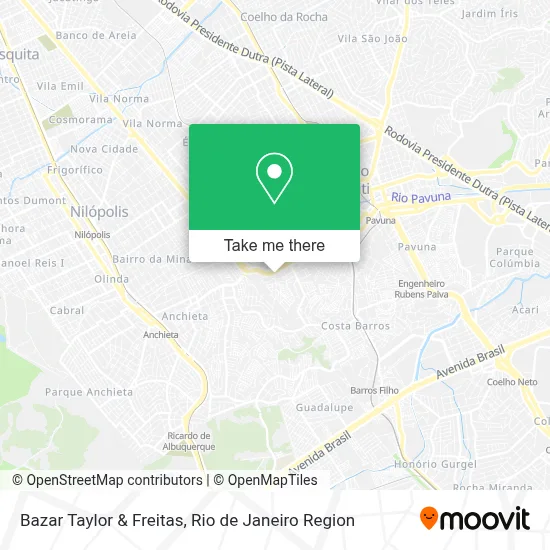 Bazar Taylor & Freitas map