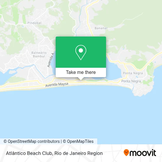 Atlântico Beach Club map