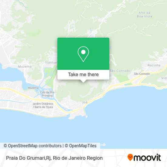 Praia Do Grumari,Rj map