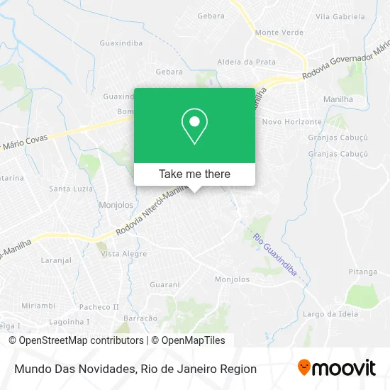 Mundo Das Novidades map