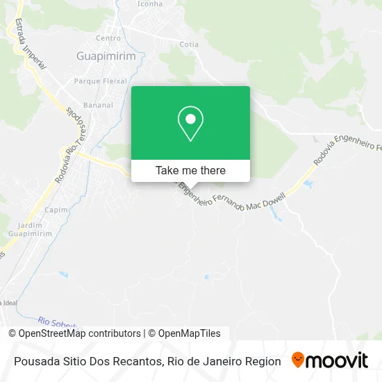Pousada Sitio Dos Recantos map