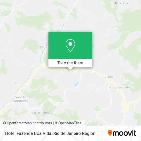 Hotel Fazenda Boa Vida map