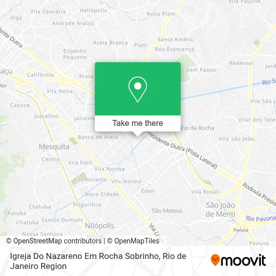 Igreja Do Nazareno Em Rocha Sobrinho map