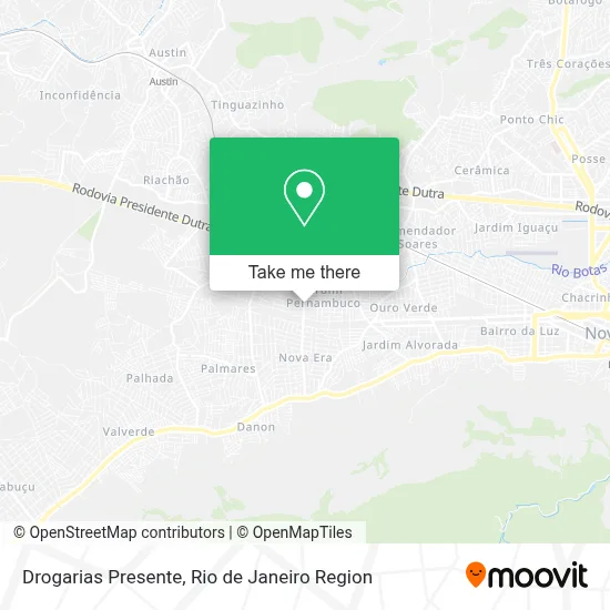 Drogarias Presente map
