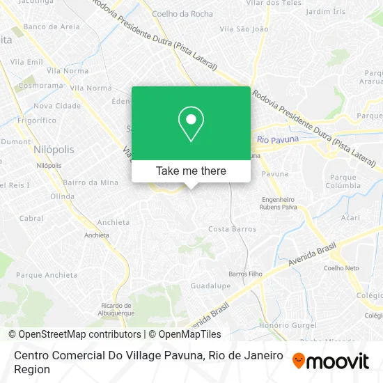 Centro Comercial Do Village Pavuna map