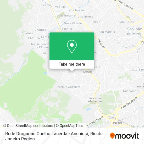 Rede Drogarias Coelho Lacerda - Anchieta map