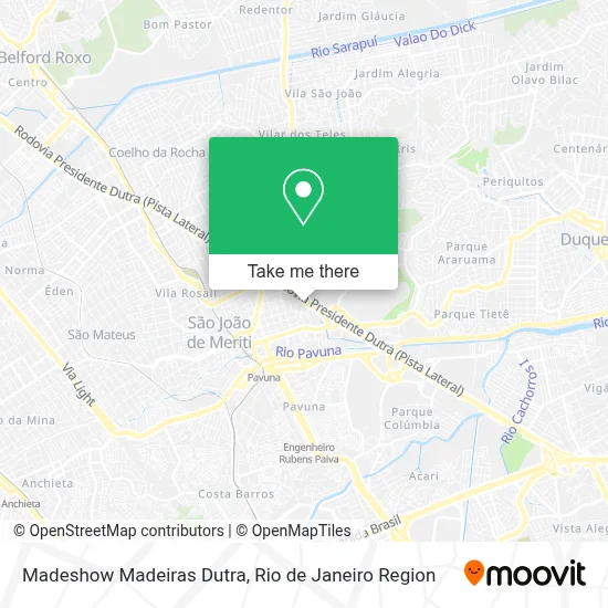 Madeshow Madeiras Dutra map