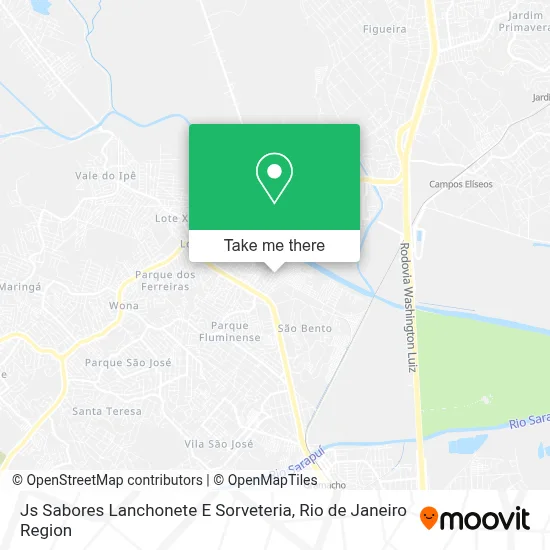 Js Sabores Lanchonete E Sorveteria map