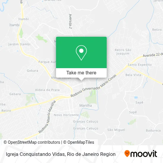 Igreja Conquistando Vidas map