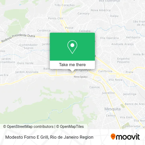 Modesto Forno E Grill map