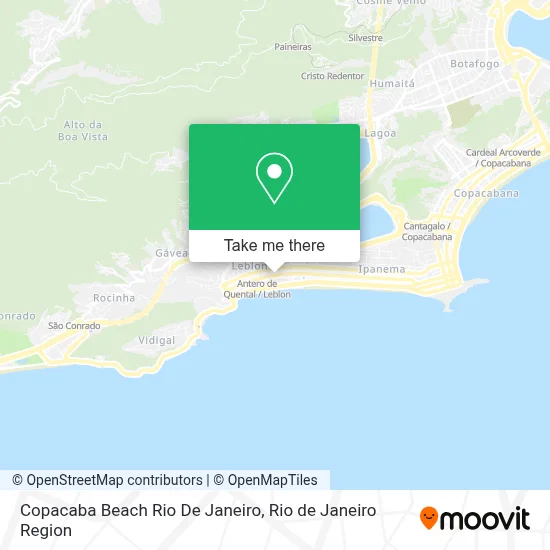 Copacaba Beach Rio De Janeiro map